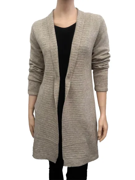 Strick Long Cardigan in taupe von RESTART