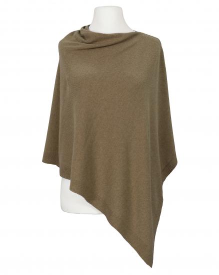 Strick Poncho mit Cashmere in braun von Made in Italy
