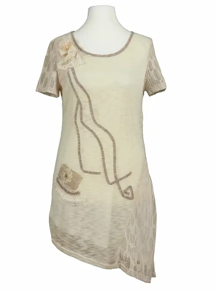 Tunika Feinstrick in beige von Exquisss Paris