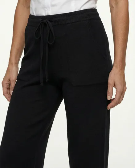 Strickhose Jogging-Stil in schwarz von Moda Italia