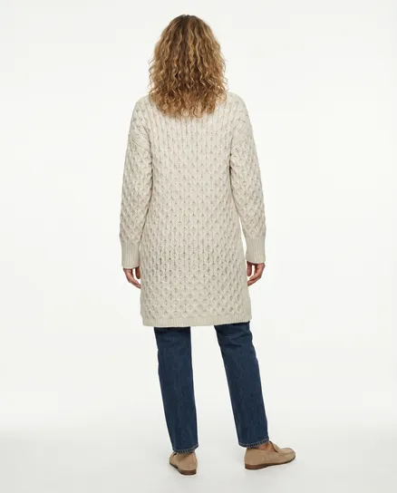 Strickh�lle Ajourstrick in beige von Made in Italy