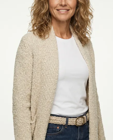Strickh�lle Boucl� in beige von Made in Italy