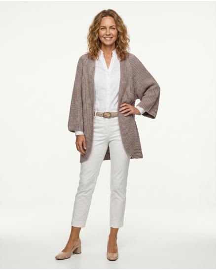 Strickh�lle Cape-Stil in rosa von Spaziodonna