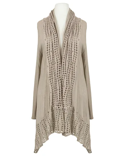 Strickh�lle Cut Out in beige von Spaziodonna