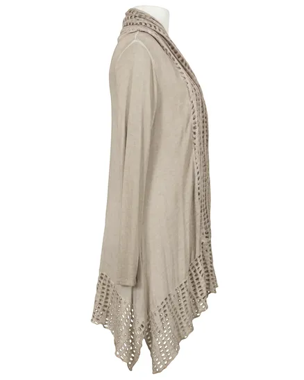 Strickh�lle Cut Out in beige von Spaziodonna