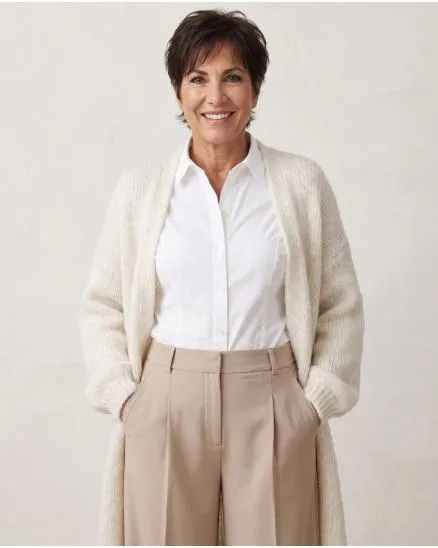 Strickh�lle Grobstrick in creme von Moda Italia