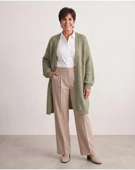 Strickh�lle Grobstrick in khaki von Moda Italia
