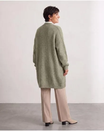 Strickh�lle Grobstrick in khaki von Moda Italia