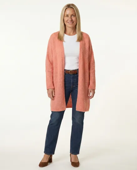 Strickh�lle Grobstrick in peach von Made in Italy