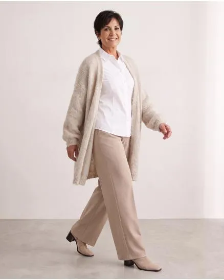 Strickh�lle Grobstrick in taupe von Moda Italia