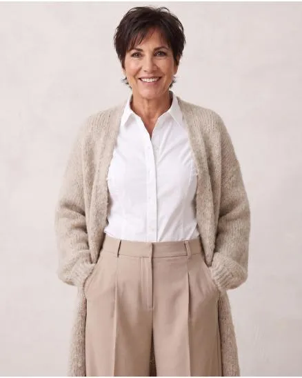 Strickh�lle Grobstrick in taupe von Moda Italia