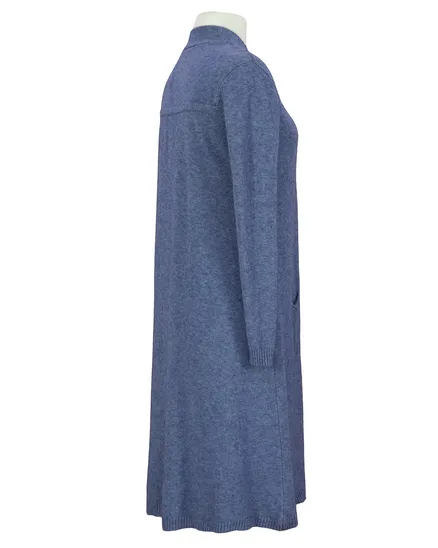 Strickh�lle lang in jeansblau von Spaziodonna