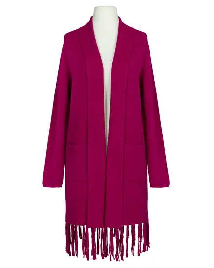 Strickh�lle mit Fransen in fuchsia von Beauty Women