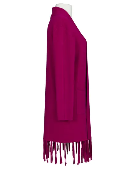 Strickh�lle mit Fransen in fuchsia von Beauty Women