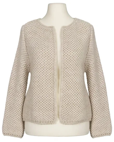 Strickh�lle mit Mohair in beige von Made in Italy