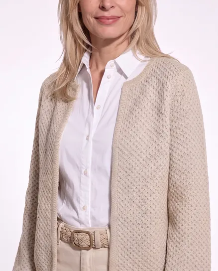 Strickh�lle mit Mohair in beige von Made in Italy
