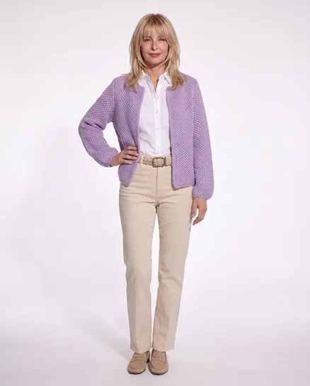 Strickh�lle mit Mohair in flieder von Made in Italy