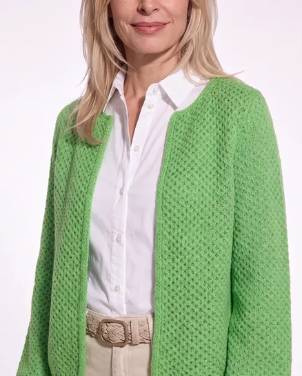 Strickh�lle mit Mohair in gr�n von Made in Italy