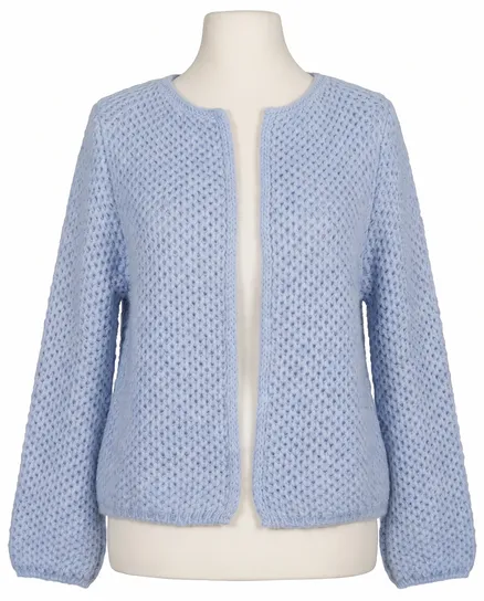 Strickh�lle mit Mohair in hellblau von Made in Italy