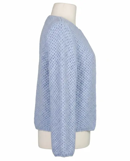 Strickh�lle mit Mohair in hellblau von Made in Italy