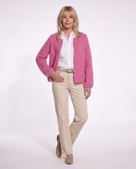Strickh�lle mit Mohair in pink von Made in Italy