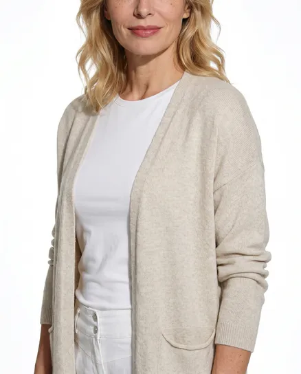 Strickh�lle mit Viskose in beige von Diana