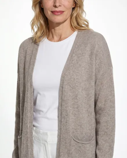 Strickh�lle mit Viskose in hellbraun von Diana