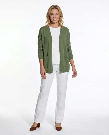 Strickh�lle mit Viskose in khaki von Diana