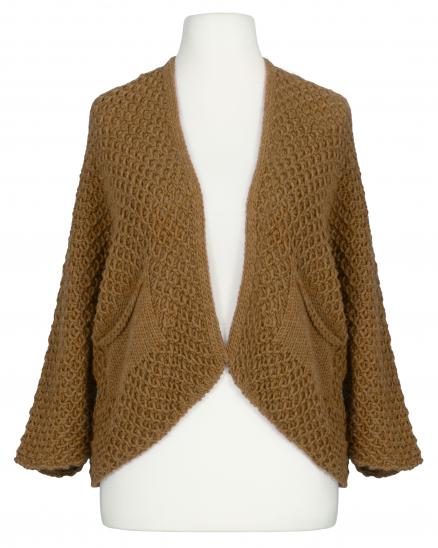 Strickhlle Perlmuster in cognac von Made in Italy