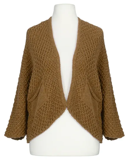 Strickh�lle Perlmuster in cognac von Made in Italy