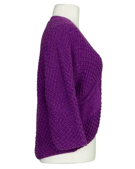 Strickh�lle Perlmuster in lila von Made in Italy