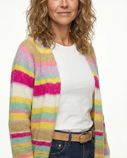 Strickh�lle Streifenmuster in bunt von Made in Italy
