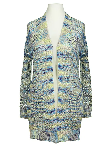Strickh�lle mit Glanzgarn in blau von LAETITIA MEM
