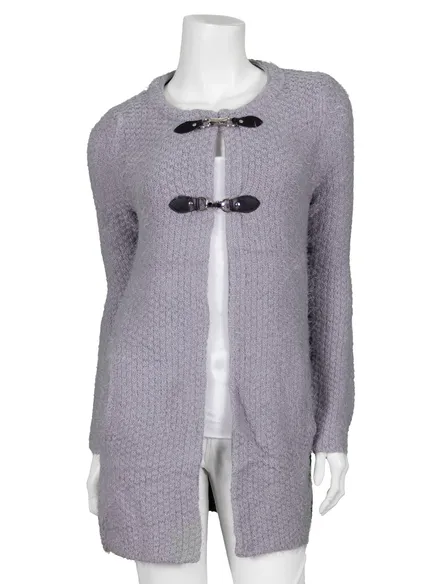 Strickjacke Wabenmuster in grau von Allyson Frankreich