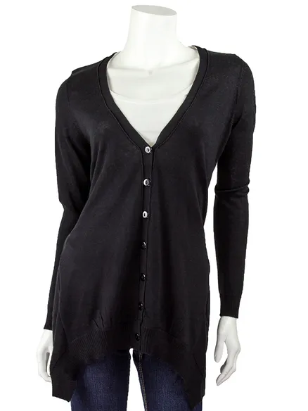 Strickjacke in schwarz von Shulamite made in Italy
