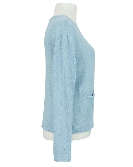 Strickjacke Baumwolle in hellblau von Selected Touch