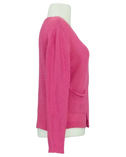 Strickjacke Baumwolle in pink von Selected Touch