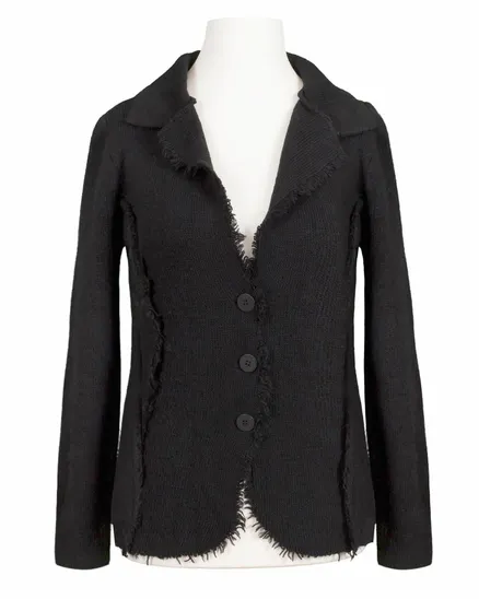 Strickjacke Blazerstil in schwarz von Spaziodonna