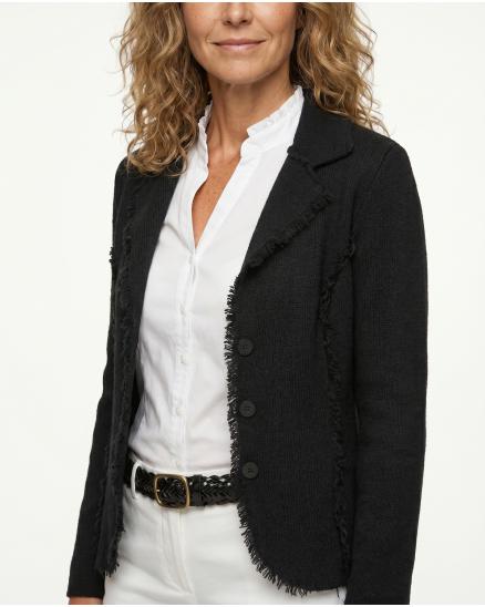 Strickjacke Blazerstil in schwarz von Spaziodonna
