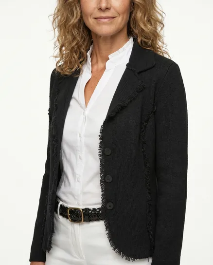 Strickjacke Blazerstil in schwarz von Spaziodonna