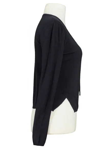 Strickjacke Feinstrick in schwarz von Spaziodonna