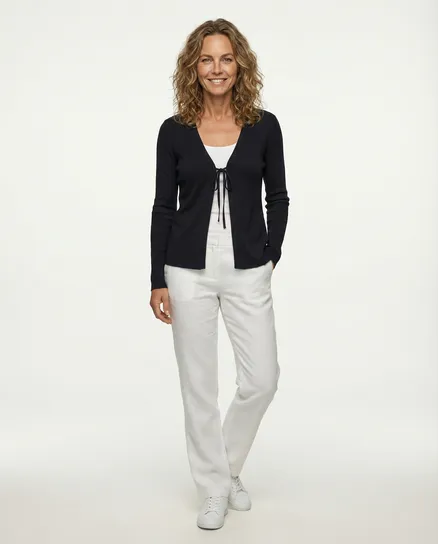 Strickjacke Feinstrick in schwarz von Spaziodonna