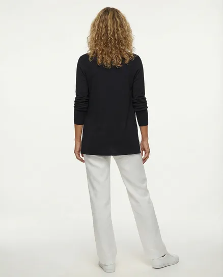Strickjacke Feinstrick in schwarz von Spaziodonna