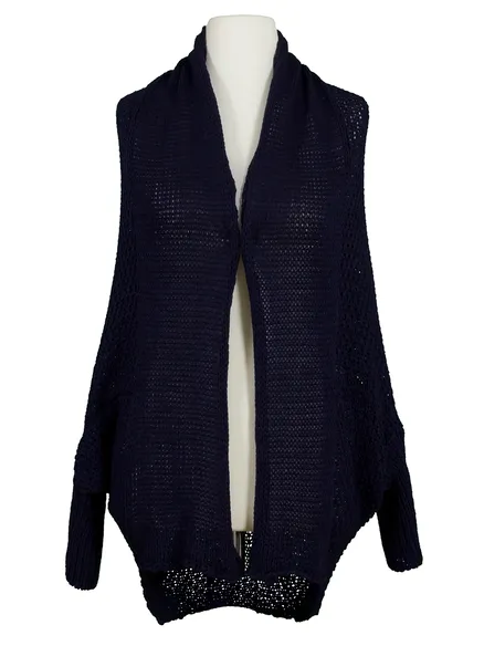 Strickjacke Ballonschnitt in blau von Spaziodonna