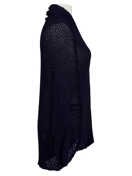 Strickjacke Ballonschnitt in blau von Spaziodonna