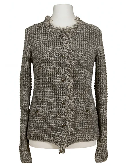 Strickjacke Melange in braun von Montan