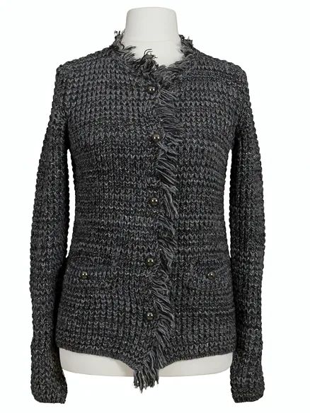 Strickjacke Melange in grau von Montan