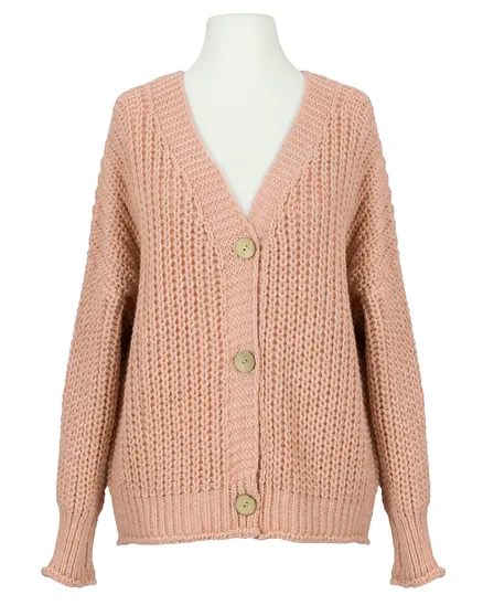 Strickjacke Grobstrick in peach von Made in Italy