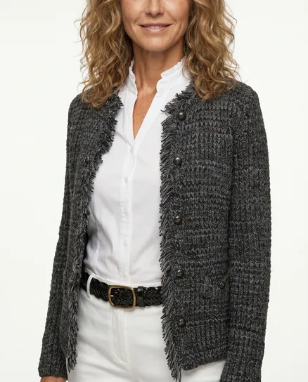 Strickjacke Melange in grau von Montan