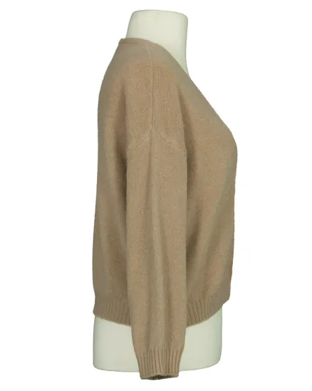 Strickjacke mit Alpaka in camel von Made in Italy